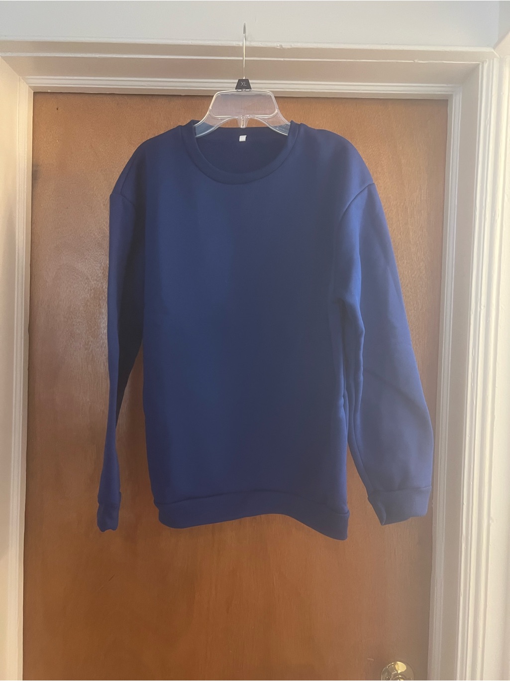 Shein Women's Royal Blue Crewneck Long Sleeve Sweatshirt